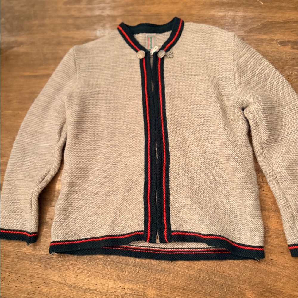 Vintage Golimbeck Trachtenhaus Wool Blend Cardigan zipper